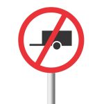 No Towed Vehicles Road Sign (R240)