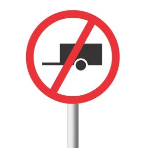No Towed Vehicles Road Sign (R240)