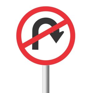No U-Turn Road Sign (R213)