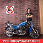 No Wearing of Helmets SABS safety sign (PV18)