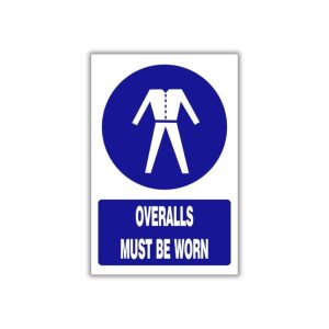 Overalls must be worn safety sign (MV020 A)