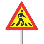 Temporary Pedestrian Crossing Road Sign (Tw306)