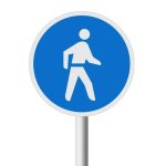 Pedestrians Only road sign (R110)