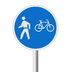 Pedestrians And Cyclists Only Road Sign (R114)