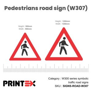 Pedestrians road sign (W307)