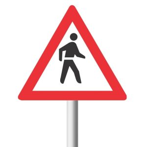 Pedestrians road sign (W307)
