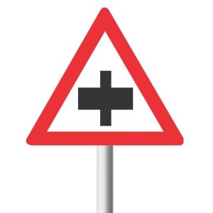 Priority Crossroad On Non-Priority Road Sign (W103)