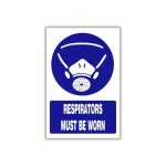 Respirators must be worn safety sign (MV002 A)