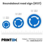 Roundabout road sign (R137)