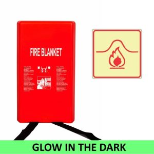 SABS Fire Blanket photoluminescent (glow in the dark) safety sign (F35)