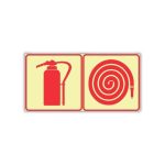 SABS Fire Extinguisher and Hose Reel photoluminescent safety sign (F22)