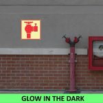 SABS Fire Hydrant Photoluminescent (glow in the dark) safety sign (F30)