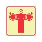SABS Fire Pump Connection photoluminescent (glow in the dark) safety sign (F49)