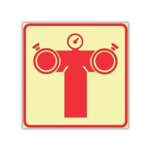 SABS Fire Pump Connection photoluminescent (glow in the dark) safety sign (F49)