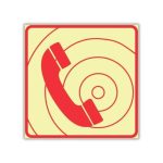 SABS Fire Telephone photoluminescent (glow in the dark) safety sign (F48)