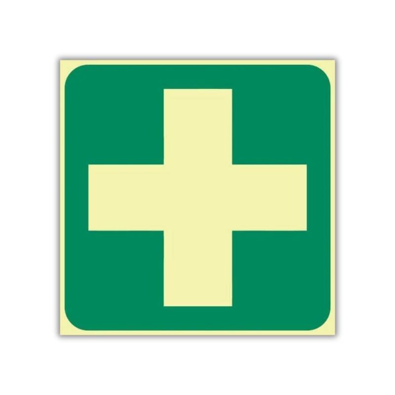 SABS First-Aid Equipment Photoluminescent (glow in the dark) sign (E7) First-Aid Equipment Photoluminescent Sign