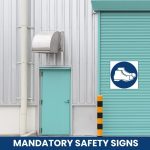 SABS Foot Protection Against Crushing Shall Be Worn safety sign (MV7)