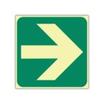 SABS General direction green arrow photoluminescent (E23)