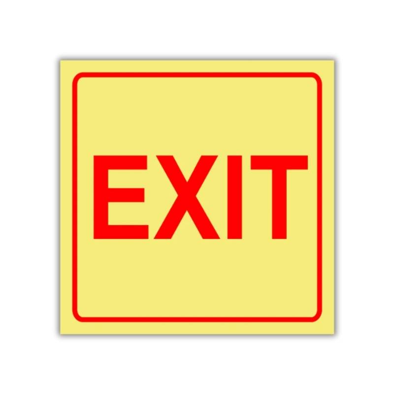 SABS Red Exit Photo Luminescent (glow in the dark) safety sign (EXIPLV) SABS Red Exit Photo Luminescent (glow in the dark) safety sign (EXIPLV)