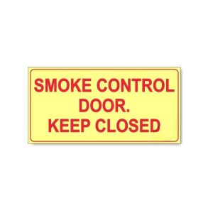 SABS Smoke Control Doors, Keep Closed photoluminescent (glow in the dark) sign (F42)