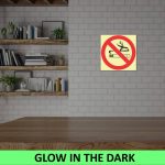 SABS Smoking Prohibited photoluminescent (glow in the dark) safety sign (F27) (2)