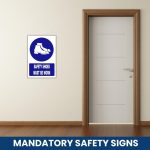 Safety shoes must be worn safety sign (MV007 A)