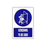 Screening to be used safety sign (MV015 A)