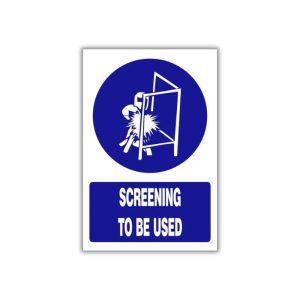 Screening to be used safety sign (MV015 A)