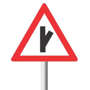 Sharp Junction (Half-Right) Road Sign (W113)