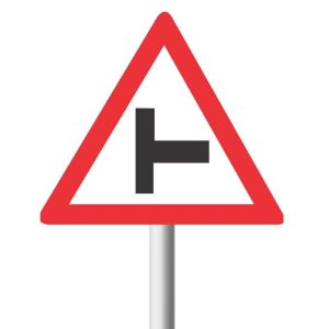 Side-Road Junction (Right) Road Sign (W108)