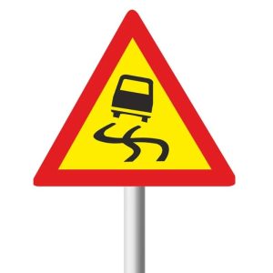 Slippery Road Temporary Traffic sign (TW333)