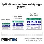 Spill Kit Instructions safety sign (SPK01)