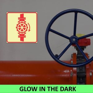 Sprinkler Stop Valve safety photoluminescent sign (glow in the dark) sign (F32)