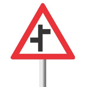 Staggered Junctions (L-R) Road Sign (W110)