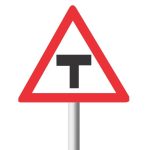 T-Junction Road Sign (W104)
