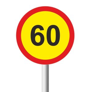 Temporary Speed Limit road sign (TR201) 60