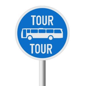 Tour Buses Only road sign (R129)