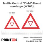 Traffic Control _Yield_ Ahead road sign (W303)