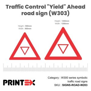 Traffic Control _Yield_ Ahead road sign (W303)