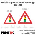 Traffic Signals Ahead road sign (W301)
