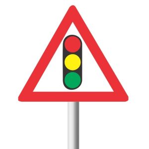 Traffic Signals Ahead road sign (W301)