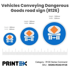 Vehicles Conveying Dangerous Goods road sign (R126)