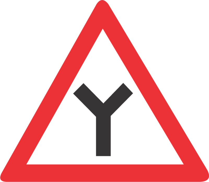 Y JUNCTION ROAD SIGN (W115)