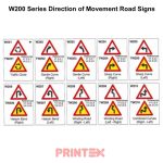 W200 Series Direction of Movement Road Signs