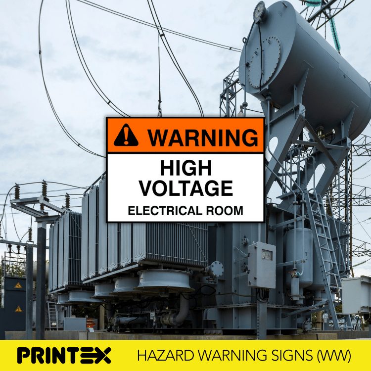 Warning High Voltage Electrical Room Safety Sign (WARN5)