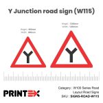 Y Junction Road Sign (W115)