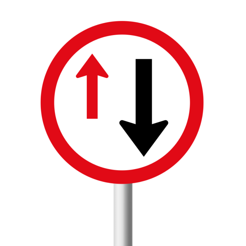 Yield To Oncoming Traffic Road Sign Yield To Oncoming Traffic Road Sign