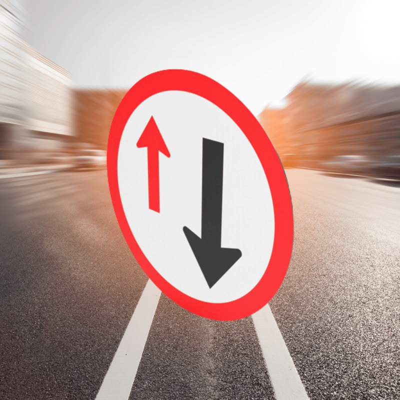 Yield To Oncoming Traffic Sign