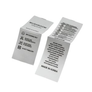 custom printed satin wash-proof clothing tags