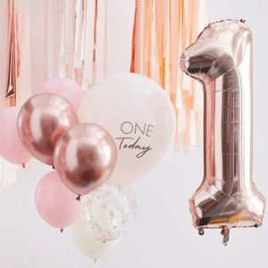 Rose Gold Number Balloons